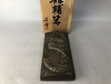 Usado, Y8468 CAIXA caixa de metal padrão dragão caixa assinada Japão antigo interior de armazenamento comprar usado  Enviando para Brazil