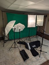Usado, Kit de iluminação softbox estúdio fotográfico + tripé extra guarda-chuva verde, suporte para microfone boom comprar usado  Enviando para Brazil