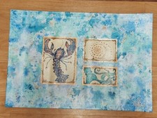 Floorcloth handpainted ocean for sale  Lakeville