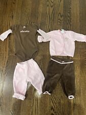 Pacote com 4 peças (3-6 meses) rosa/marrom Gymboree infantil meninas, usado comprar usado  Enviando para Brazil