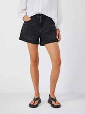 Usado, Shorts jeans John Lewis e/ou algodão orgânico preto lavado descontraído 12 💖 NOVO £55 comprar usado  Enviando para Brazil