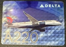 Cartão comercial Delta Airlines Aircraft #51 Airbus A220 horizontal (2019) comprar usado  Enviando para Brazil