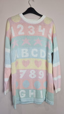 Vintage 80s 90s Style Knit Jumper Funky Size 10 To 12 for sale  POLEGATE