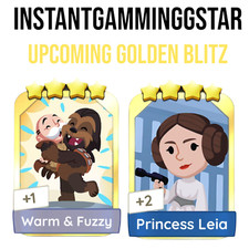 1x escolha qualquer blitz dourada quente, difusa e princesa leia (adesivos Mono_poly Go) comprar usado  Enviando para Brazil