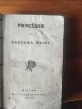 Gozzi gasparo prose usato  Milano