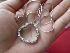 Collier coeur zircons d'occasion  Annecy