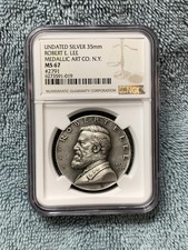 Usado, Medalha de prata Robert E Lee .999 NGC MS67 35mm Medallic Art Co NY comprar usado Usado, Medalha de prata Robert E Lee .999 NGC MS67 35mm Medallic Art Co NY comprar usado  Enviando para Brazil