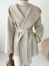 Jaqueta feminina outono inverno com capuz feminina elegante cor sólida com cadarço comprar usado Jaqueta feminina outono inverno com capuz feminina elegante cor sólida com cadarço comprar usado  Enviando para Brazil