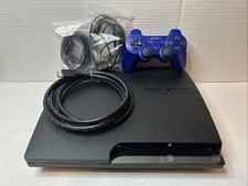 Console Sony PlayStation 3 PS3 Slim 120GB - Preto com controle e cabos, usado comprar usado  Enviando para Brazil