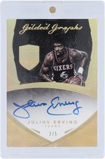 Usado, Assinado Julius Erving 76ers assinado '14 15 Panini Eminence gráficos dourados GG JE comprar usado  Enviando para Brazil