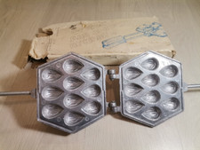 Forma de prensa de biscoitos 3D vintage de alumínio para assar biscoitos molde de porcas de ferro 2, usado comprar usado  Enviando para Brazil