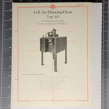 Usado, Folheto de forno GE tipo AD década de 1930 – folheto industrial para tratamento térmico elétrico geral comprar usado  Enviando para Brazil