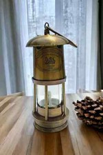 Usado, Lâmpada náutica antiga de latão mineiro navio a óleo lanterna lâmpada marítima decoração para casa comprar usado  Enviando para Brazil