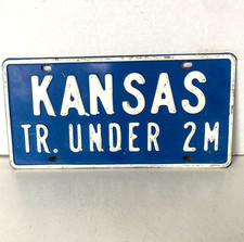 Vintage Kansas Tr. Trailer com menos de 2M 2000 libras placa de licença azul caverna do homem comprar usado  Enviando para Brazil