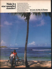 1987 Vintage anúncio St Croix St. John St. Thomas turismo viagem oceano bicicleta 062324 comprar usado  Enviando para Brazil
