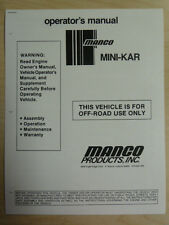 Manco mini kar for sale  Bremen