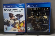 Jogos para PlayStation 4 Injustice 2 e Overwatch Origins Edition comprar usado  Enviando para Brazil