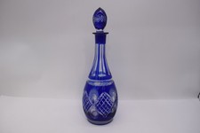 blue bohemian glass decanter for sale blue bohemian glass decanter for sale BRISTOL