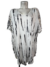 Túnica Context Lord & Taylor tamanho XL tie-dye artística boho com malha bordada comprar usado  Enviando para Brazil