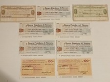 Lotto 9pz miniassegni usato  Roma