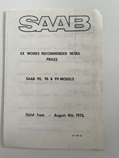 Saab recommended retail for sale  UK