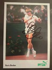 Tarjeta de autógrafo firmada original de Boris Becker, autógrafo, tenis, Puma, 1983 segunda mano  Embacar hacia Argentina