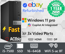 Computador desktop Dell Windows 11 pro i5 até 64 GB de RAM SSD 4TB WiFi HDMI 7050 comprar usado  Enviando para Brazil