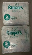 Używany, 2 x Vintage Pieluchy Pieluchy Couche Pieluchy Pampers Baby Dry 2013 ZAPIECZĘTOWANE na sprzedaż  PL