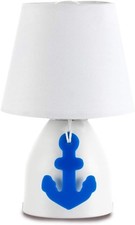 Lampa stołowa ONLI z metalową stopką i białym kloszem z tkaniny, 6W, używany na sprzedaż  PL