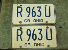 1969 ohio license plates for sale  Logan