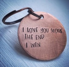 Usado, EU TE AMO MAIS O FIM EU GANHO. Chaveiro presente aniversário casamento comprar usado  Enviando para Brazil