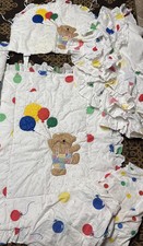 Conjunto de colcha de berço vintage década de 1990 cores primárias lençóis balão urso de pelúcia comprar usado  Enviando para Brazil