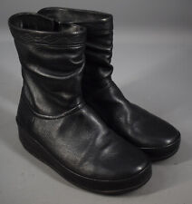 Botas de tornozelo femininas FitFlop couro preto tamanho UK 6, usado comprar usado  Enviando para Brazil