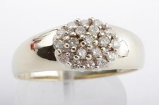 Pierścionek z brylantowym diamentem 0,5 ct 585 14K żółte złoto rozmiar 66 top # na sprzedaż  Wysyłka do Poland
