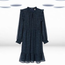 Vestido feminino Ex Joules manga balão estampa paisley azul marinho comprar usado  Enviando para Brazil