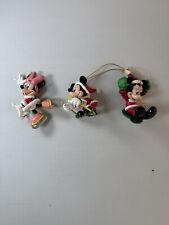 "Juego de 3 figuras de 3 adornos navideños de Mickey Minnie Mouse de Disney de 3""" segunda mano  Embacar hacia Argentina