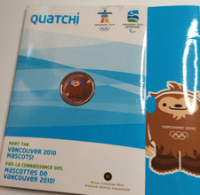 Usado, Moeda Quatchi mascote olímpico de Vancouver 2010 25 centavos em perfeito estado pacote comprar usado Usado, Moeda Quatchi mascote olímpico de Vancouver 2010 25 centavos em perfeito estado pacote comprar usado  Enviando para Brazil