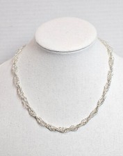 Colar de corrente Milor Itália 950 prata esterlina tecido 20" ~ Lindo! comprar usado  Enviando para Brazil