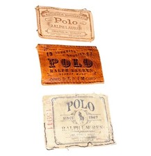 Polo Ralph Lauren 2 adesivos de couro marrom costurados de substituição 1 tecido conjunto com 3 comprar usado  Enviando para Brazil