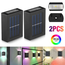 2-10x LED Luz de Pared Solar Arriba y Abajo Exterior Cerca Jardín Cubierta Lámpara Impermeable segunda mano  Embacar hacia Mexico