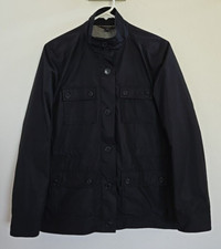 Usado, Jaqueta de chuva Brooks Brothers feminina corta-vento preta azul tamanho 4 comprar usado  Enviando para Brazil