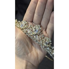 Tiara de strass antiga | Deslumbrante tiara de strass transparente brilhante comprar usado  Enviando para Brazil