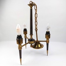 Candelabro moderno meados do século 3 bronze claro, vintage art déco lâmpada Hollywood Regency comprar usado  Enviando para Brazil