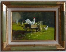 Huile tableau coq d'occasion  France