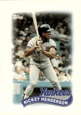1989 Topps Mini MLB Leaders cartão de beisebol Rickey Henderson New York Yankees #66, usado comprar usado  Enviando para Brazil