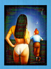 Carte postale tintin d'occasion  Neaufles-Saint-Martin