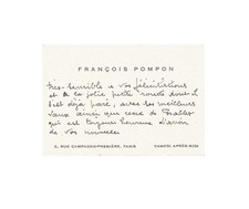 François pompon carte d'occasion  Versailles