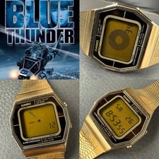 Relógio masculino Casio A202 "Blue Thunder" cal.103 quartzo LCD dourado início dos anos 1980 comprar usado  Enviando para Brazil