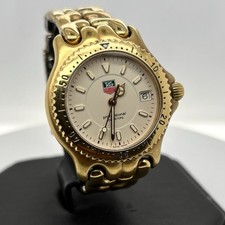 Tag Heuer WG1230-K0 relógio feminino tom dourado 33 mm aço inoxidável champanhe feminino, usado comprar usado  Enviando para Brazil