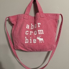 Bolsa tote vintage Abercrombie & Fitch bolsa de lona rosa praia desgastada Y2K comprar usado Bolsa tote vintage Abercrombie & Fitch bolsa de lona rosa praia desgastada Y2K comprar usado  Enviando para Brazil